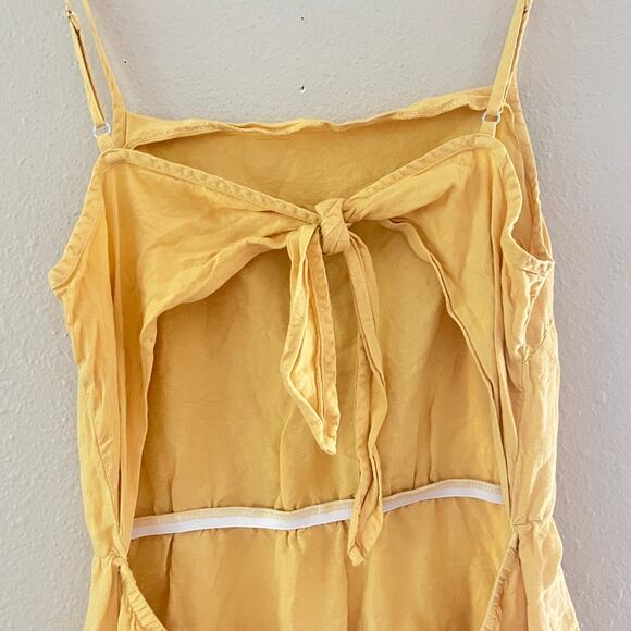 Anthropologie Cloth and Stone yellow open tie on the back midi dress - Picture 5 of 10